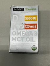 Organic Vitamin D3 K2 Drops 5000 IU with MCT Oil Omega 3 - M
