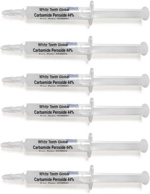 Teeth Whitening Gel 44% Carbamide Peroxide, 6 Tooth Bleaching Gel Syringes