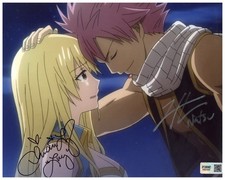Todd Haberkorn & Cherami Leigh Signed 8x10 Photo Fairy Tail Auto Zobie COA