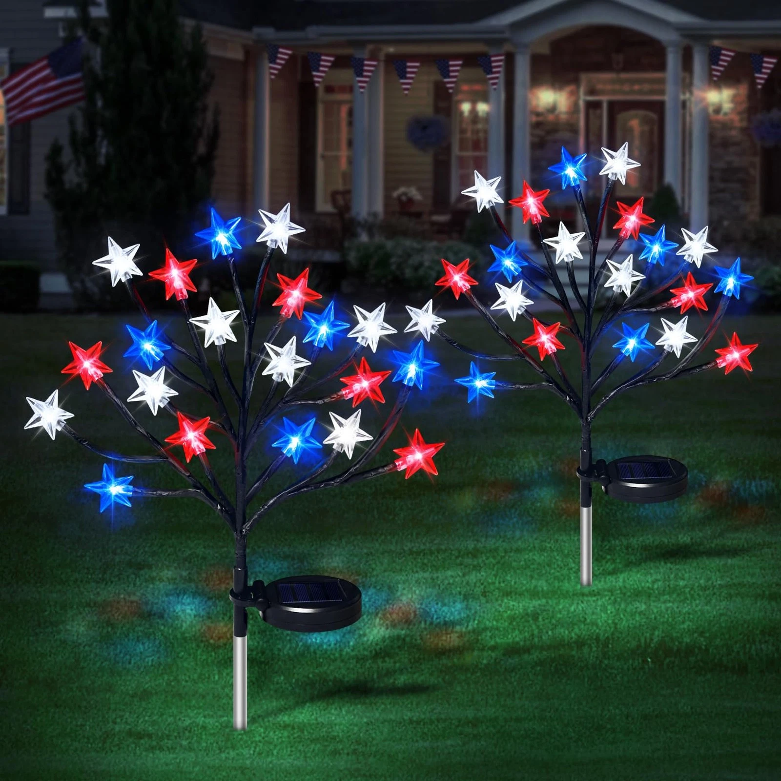 4th of July Solar Star Tree Lights Decorations Outdoor, Waterproof Red White ...
Opens in a new wind
