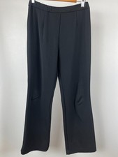 Chico  s So Slimming Pants Womens 1 Black Pull On Straight Leg Stretch Career