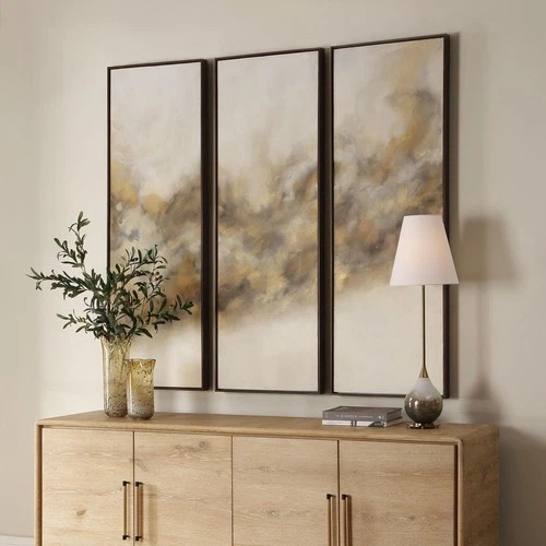 Uttermost 32489 Smoke Break 61 X 21 inch Hand Painted Modern Art, Set of 3 - Picture 6 of 7