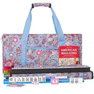 ZGME American Mahjong Set,166 8 inches x 18 x 3 inches, Light Blue