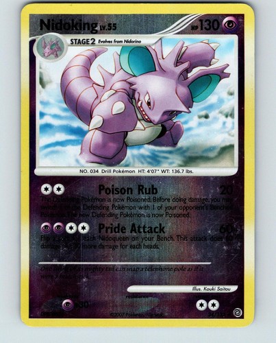 Nidoking 34/132 Rare Secret Wonders Pokemon Reverse Holo Lightly Played