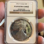 1993-P American Silver Eagle $1 NGC PF69 Ultra Cameo Looks Perfect! No Reserve !