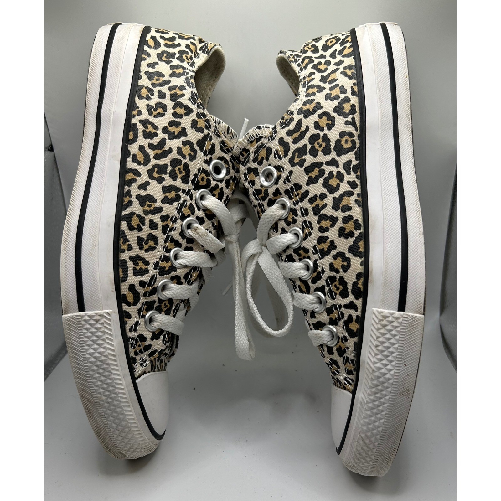 Converse All Star Low Top Leopard Print Sneakers Unisex Women's Size 7 166260F thumbnail 3