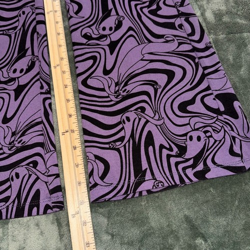 Disney Nightmare Before Christmas Pant Women's Medium Purple Black Swirly Ghost - Picture 3 of 8