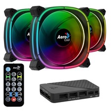 Image of Aerocool ASTRO12PRO Kit 3 Fans PC 12cm LED RGB Antivibration Remote Control