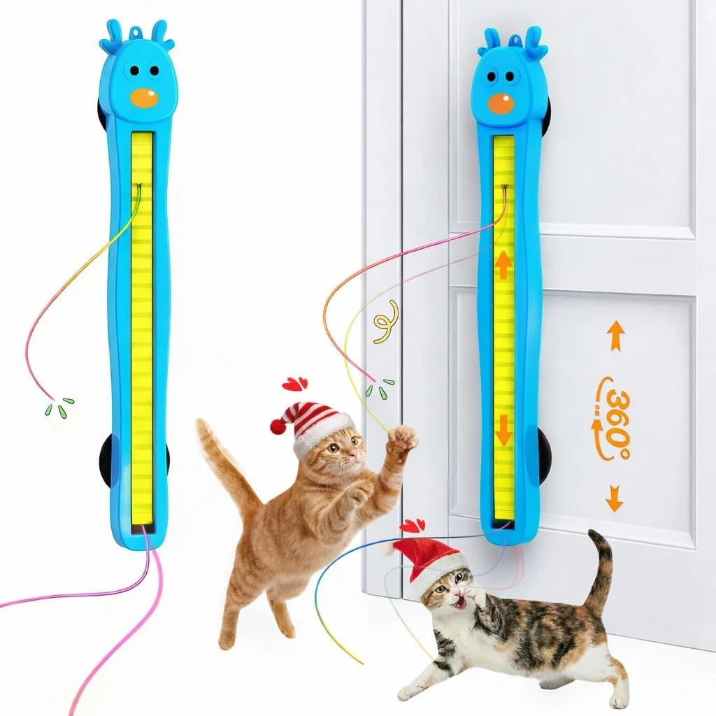 Interactive Cat Toy for Indoor Cats: Door-Mounted Automatic Moving Enrichment...