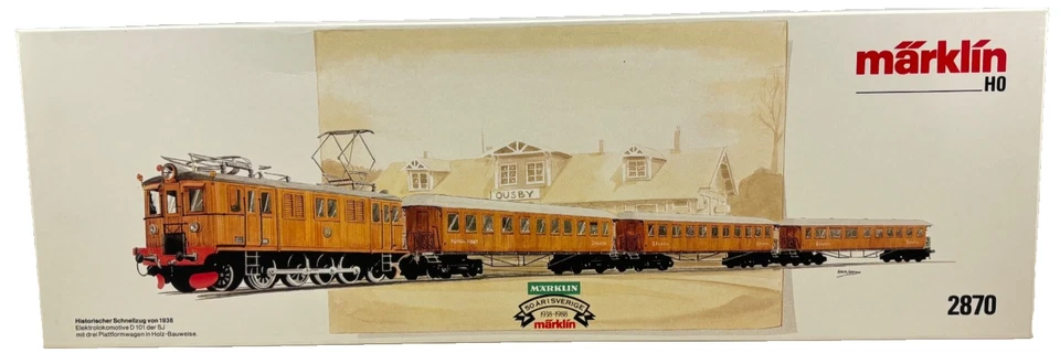 (DA) Märklin H0 2870 Historischer Schnellzug von 1938 SJ [neuwertig, AC, OVP]