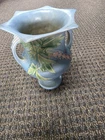 Roseville Bleeding Heart Blue 1940 Vintage Art Pottery Ceramic Vase 139-8