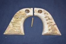 RUGER NEW MODEL BLACKHAWK / OLD VAQUERO PREMIUM GRADE RAMS HORN / STAG GRIPS