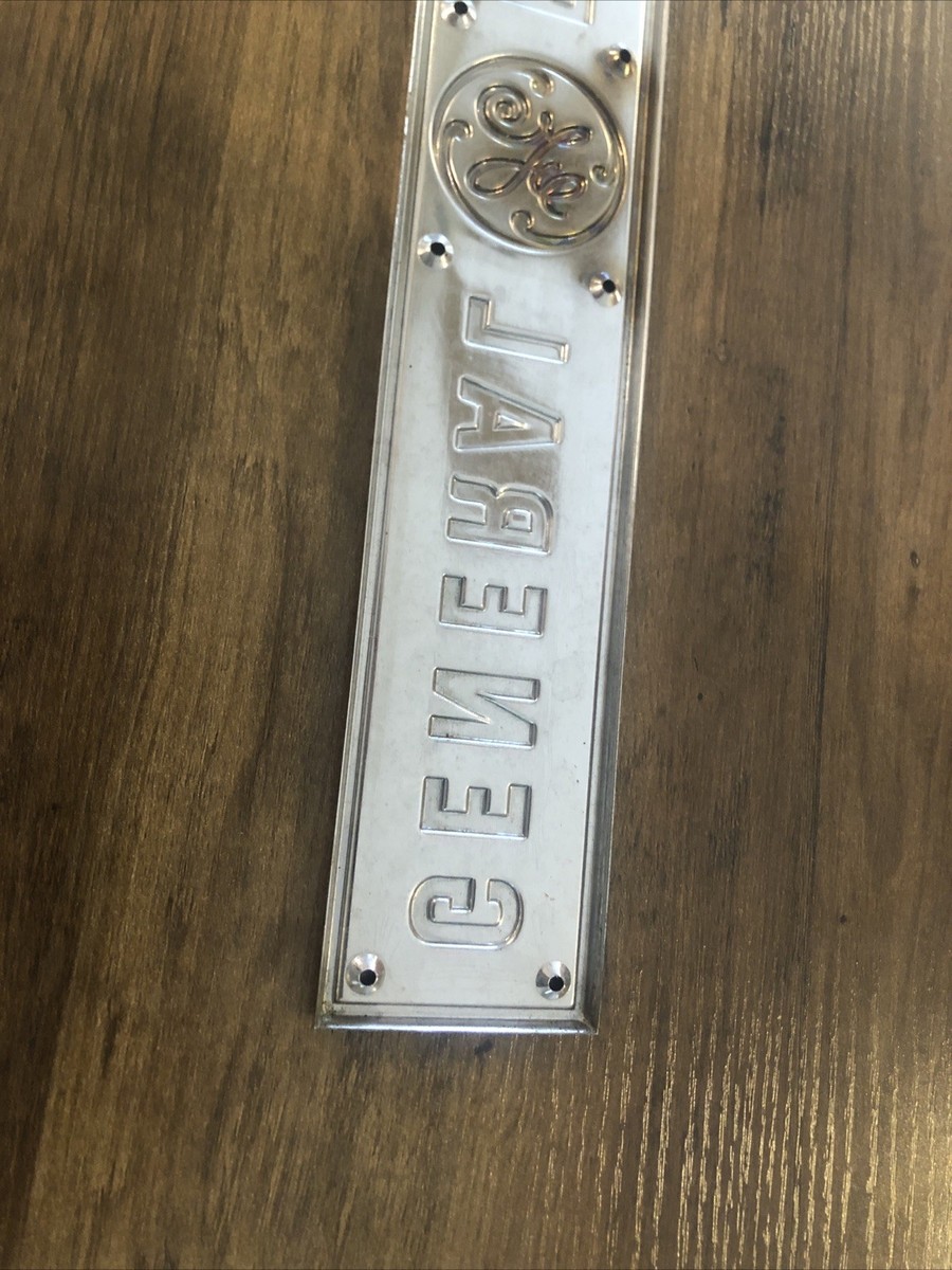 Vintage Original General Electric GE Emblem Logo Metal Sign
