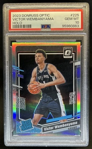 2023-24 Donruss Optic Victor Wembanyama Holo Prizm RC Rated Rookie #225 PSA 10