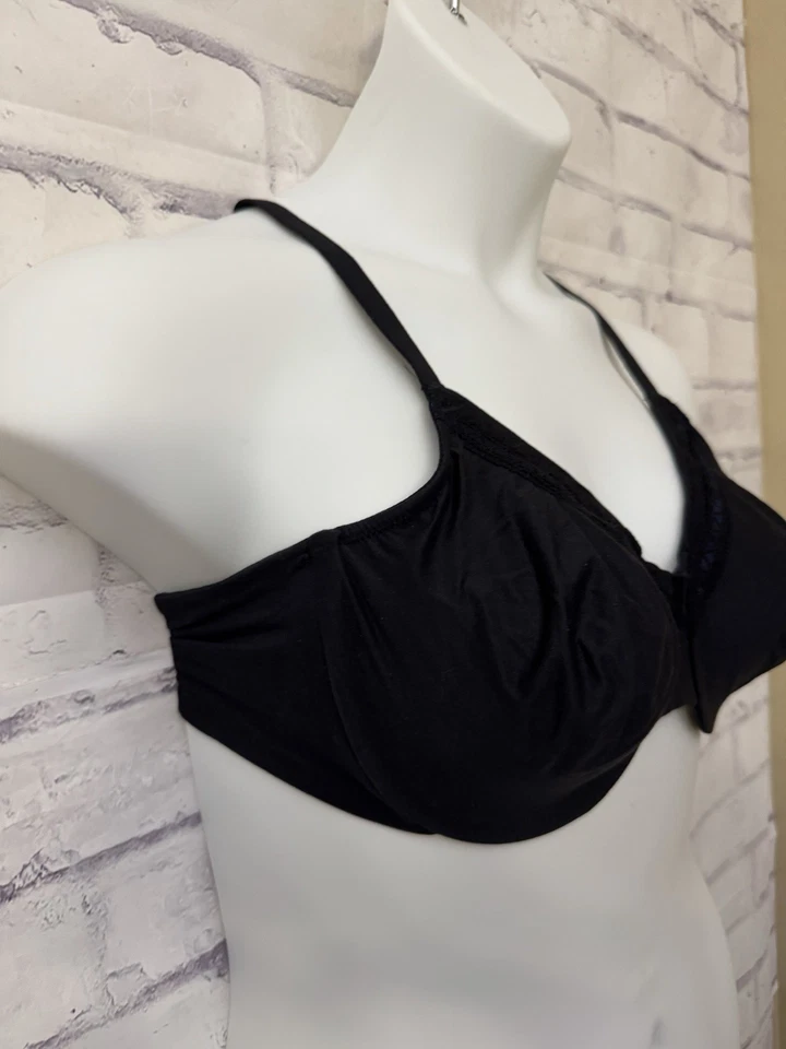 Wacoal Bra 38C Perfect Primer Full Figure Black Underwire Seamless 855213 - Image 2 of 4