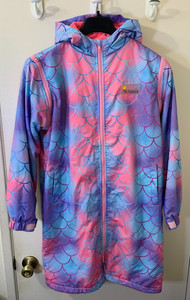 Schmik Swim Jacket Parka Kids Sz 16 Cotton Terry Cloth Lined Mermaid