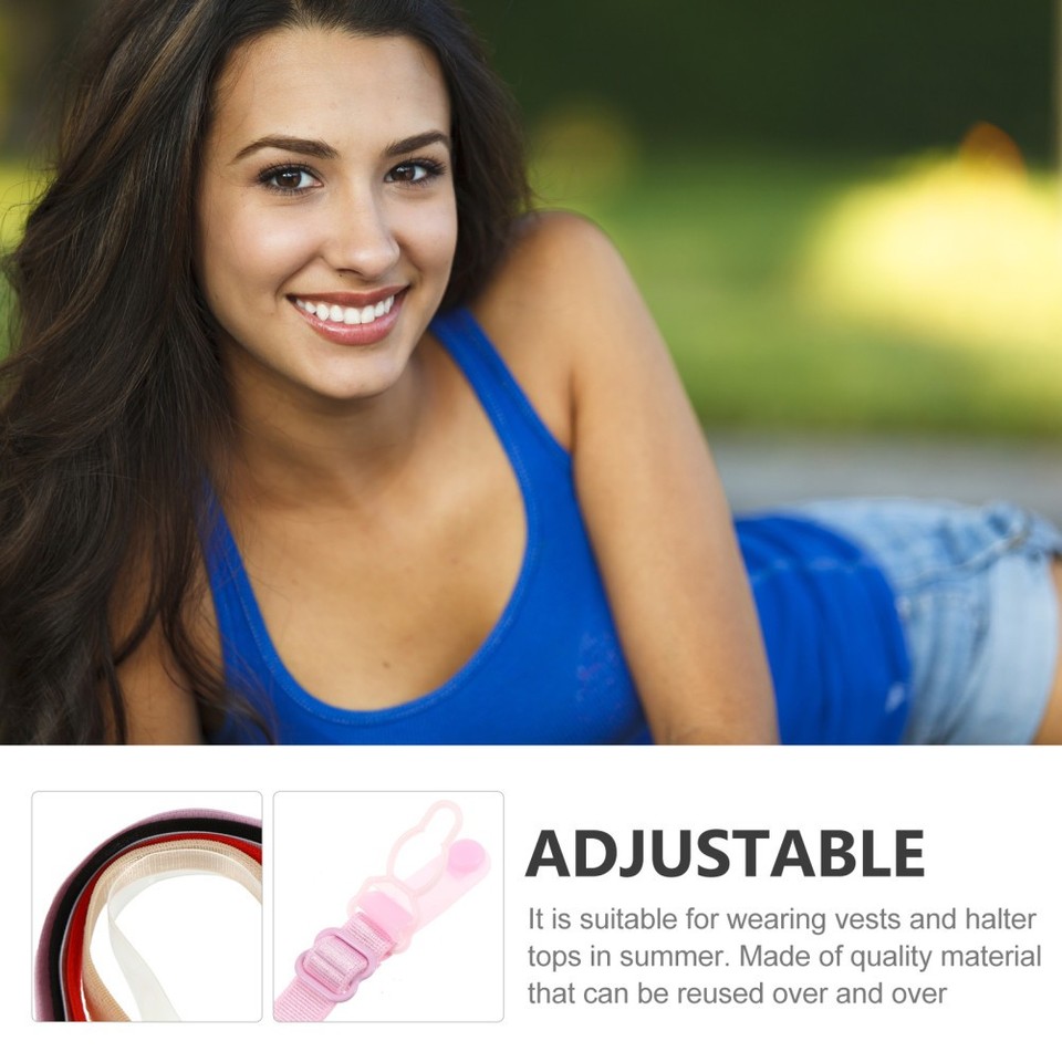 6pcs Woman Elastic Shoulder Bra Strap Slip-Resistant Adjustable Girl ...