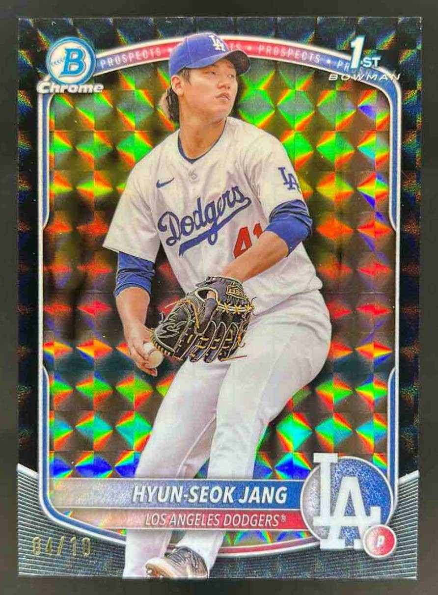 2025 Bowman Hyun-Seok Jang Chrome 1st Prospect Black Geometric Refractor #4/10