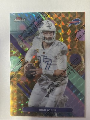 2025 Topps Finest Josh Allen Gold With Peel /50 Buffalo Bills