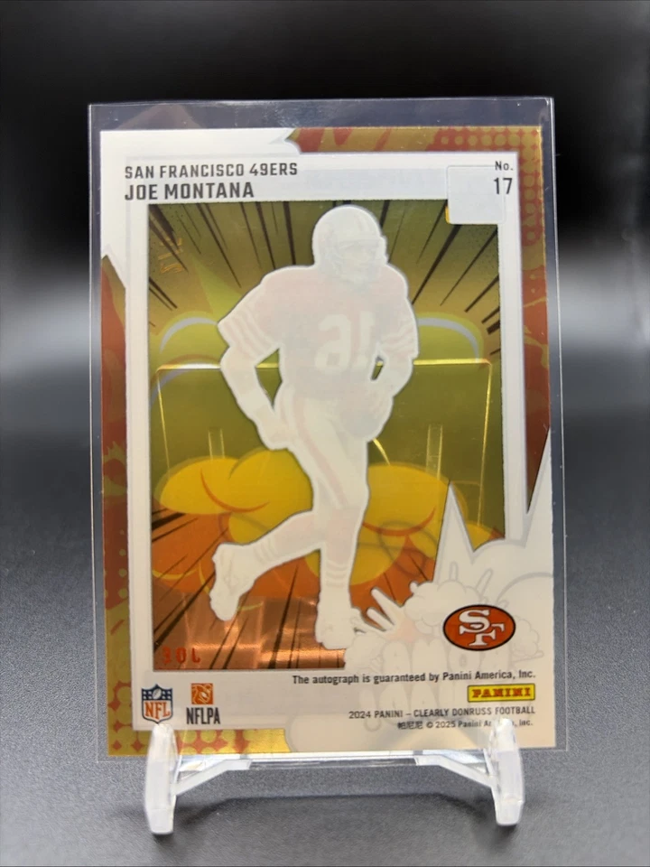 2025 Clearly Donruss Bomb Squad Joe Montana Auto /5 San Francisco 49ers - Image 2 of 3