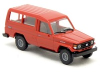 Busch 43500 - Toyota Land Cruiser Hzj 78 Rot GeläNdewagen Pkw Modell - 1:87 H0
