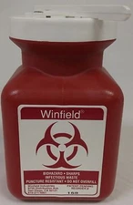 Winfield Sharps Maxxim Biohazard Container w/ Needle Remover Ref 158 (Lot of 10)