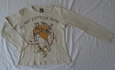 T-shirt beige pour filles, manches longues, Zara, 4-5 ans (110 cm) - Photo 1/2