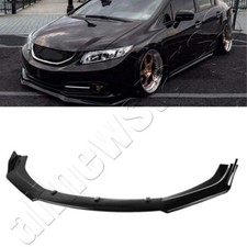 For Honda Civic Sedan 2013 2014 9th Front Bumper Lip Splitter Spoiler Black New