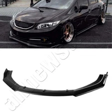 For Honda Civic Sedan 2013 2014 9th Front Bumper Lip Splitter Spoiler Black NEW