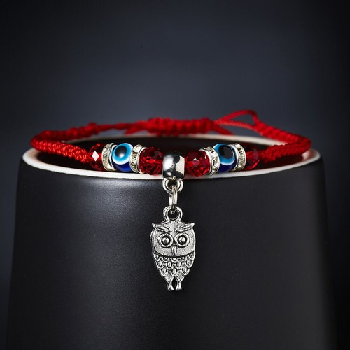 Unisex Charm Red String Rope Braid Bracelet Adjustable Handmade Blue Eye Jewelry - Picture 37 of 51