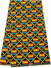 KENTE Print African Ankara Wax Print, 100 Cotton, Sell by 6 Yards