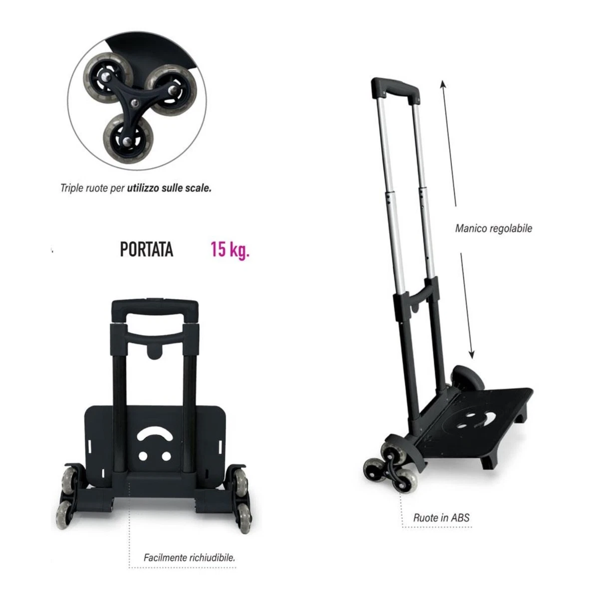 Trolley scuola per le hotsell scale