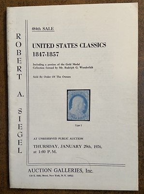 US Classics 1845-69 -3 auctions- Wunderlich, 7 Oaks, Griswold/Koppersmith