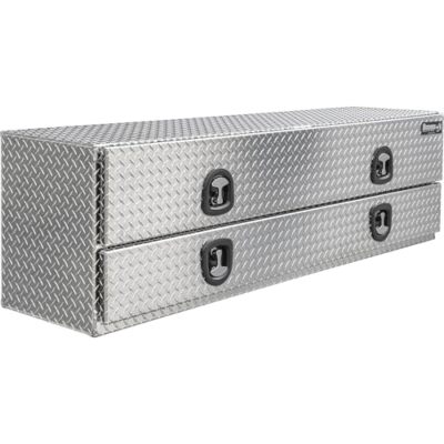 Buyers Product 21x18x72'' Diamond Tread Aluminum Flatbed Contractor w/ Lower Door