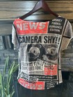 Disney Parks Shirt Womens M Mickey Minnie Mouse My True Love Newspaper — photo 3