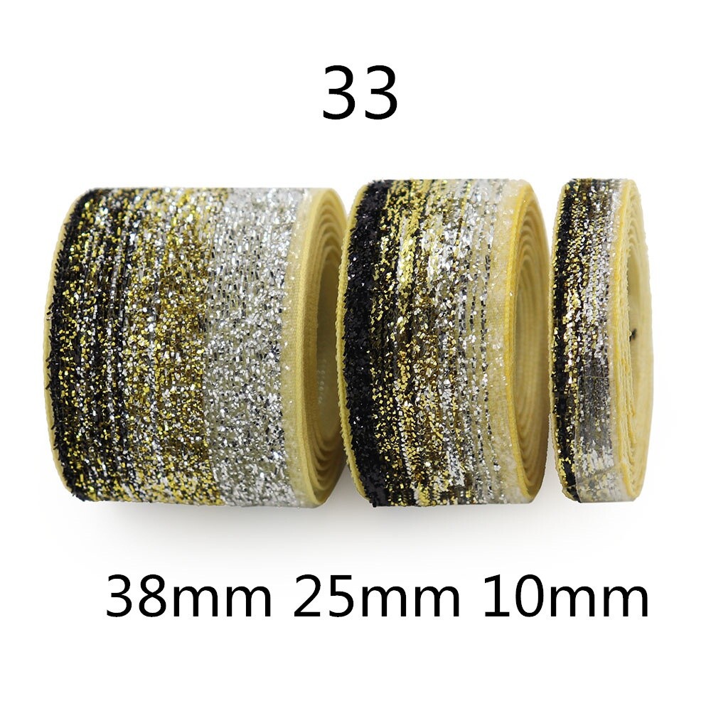 Ruban Velours Doré Brillant à Sequins - 9 Mètres - DIY Craft - Neuf
