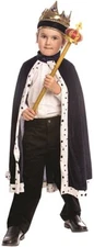 Dress-Up-America King Crown and Robe - King Costume for Kids - One Size Fits...