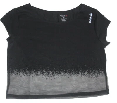 DAMEN SPORT REEBOK T-SHIRT KURZARM  KURZSHIRT SCHWARZ  Gr. XS   NEU - Bild 1 von 2