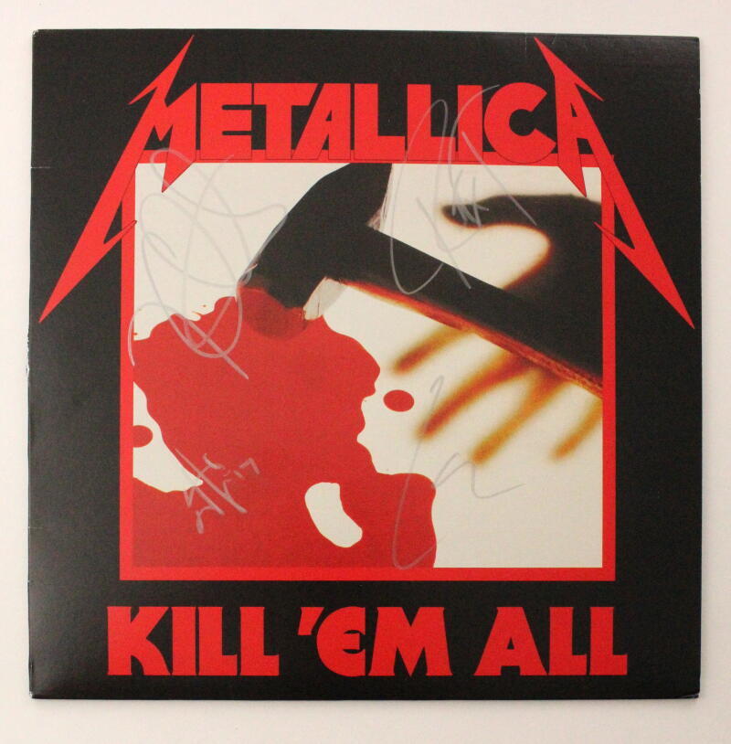 メタリカ　LLICA サイン入り　レコード Metallica Full Band Signed Autograph Album Vinyl Record Kill Em