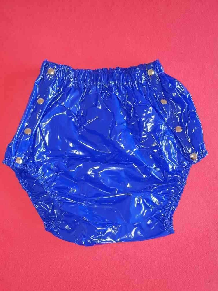 PVC Adult Baby Incontinence Snaper Diaper Rubber Pants Blue eBay