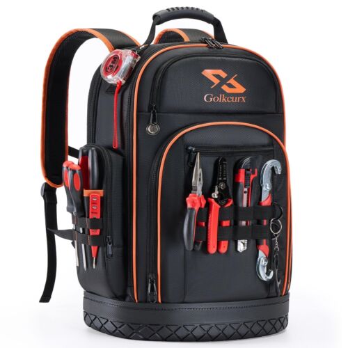 Tool Backpack Heavy Duty Backpack Tool Bag 1680d Tools Carrier For Electrician D