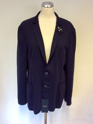 BNWT DIGEL MOVE DARK BLUE COTTON BLEND JACKET SIZE 20