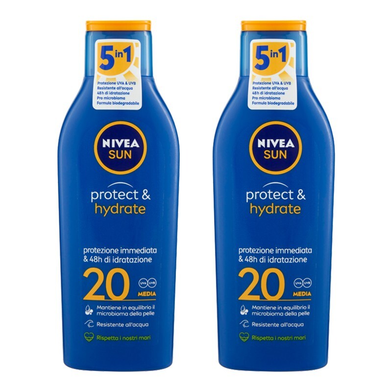 2pz NIVEA SUN Protect & Hydrate Lozione solare Protezione 20 media 200ml