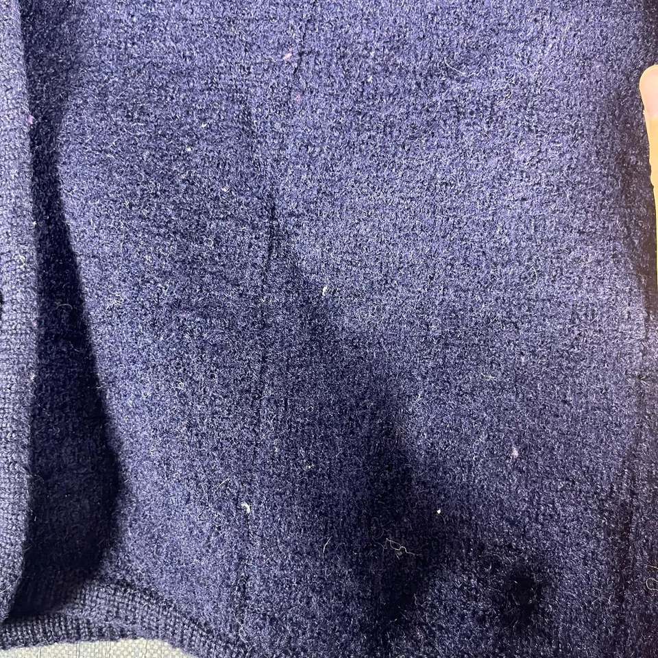 Cárdigan Talbots Niños Niñas Azul Marino Manga Larga Cierre Botón Talla 6 Lana Foto 4 de 4