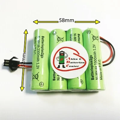 BATTERIEPLUS2GO Akku RC Pack 4,8V 2300mAh Ni-MH Racing Pack für Rock Crawler usw.
