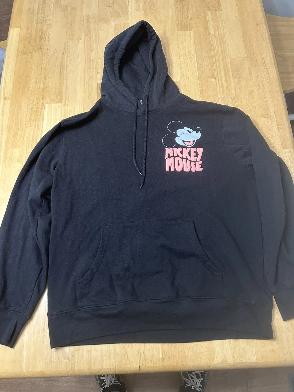 VETEMENTS Disney Mickey Mo Big Puffy Print Black Hoodie Sweatshirt Men’s XL