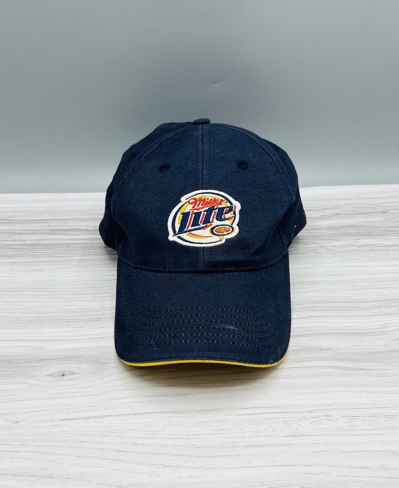 Miller Lite Hat Cap Beer Promo Blue Strap Back Adjustable Bar Brewery