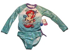 New Disney Princess Little Mermaid Kids 2 Piece Medium Swim Wear UPF 50