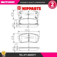 N3610308 brake pad kit, disc brake (NIPPARTS)
