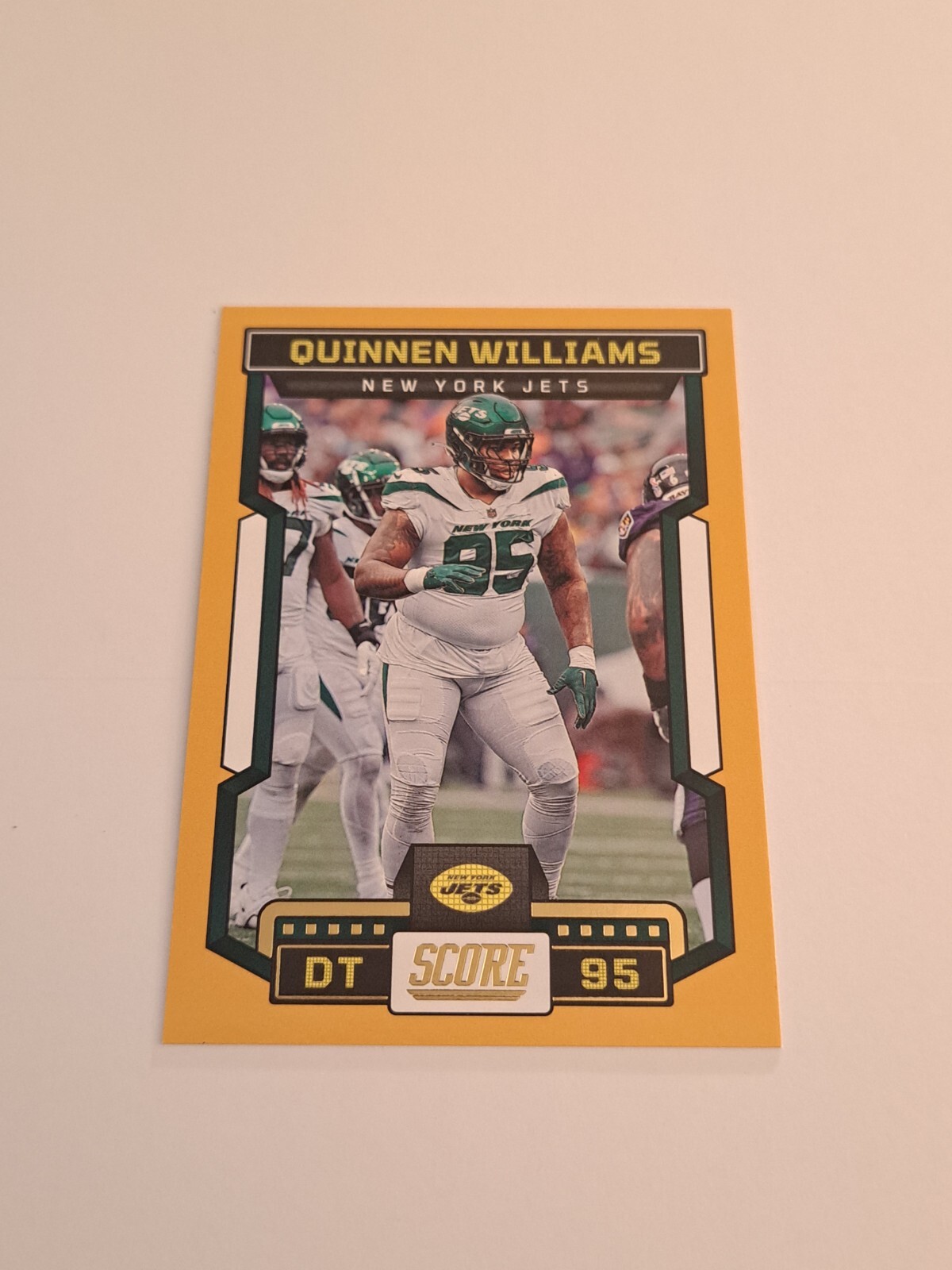 2023 Score Football Yellow Parallel #293 Quinnen Williams Jets In Toploader 